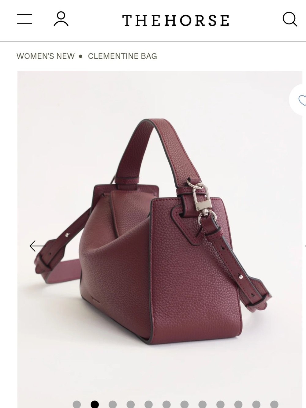 The Horse Clementine Bag in Burgandy